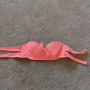 Pink Polkadot swim top NWT